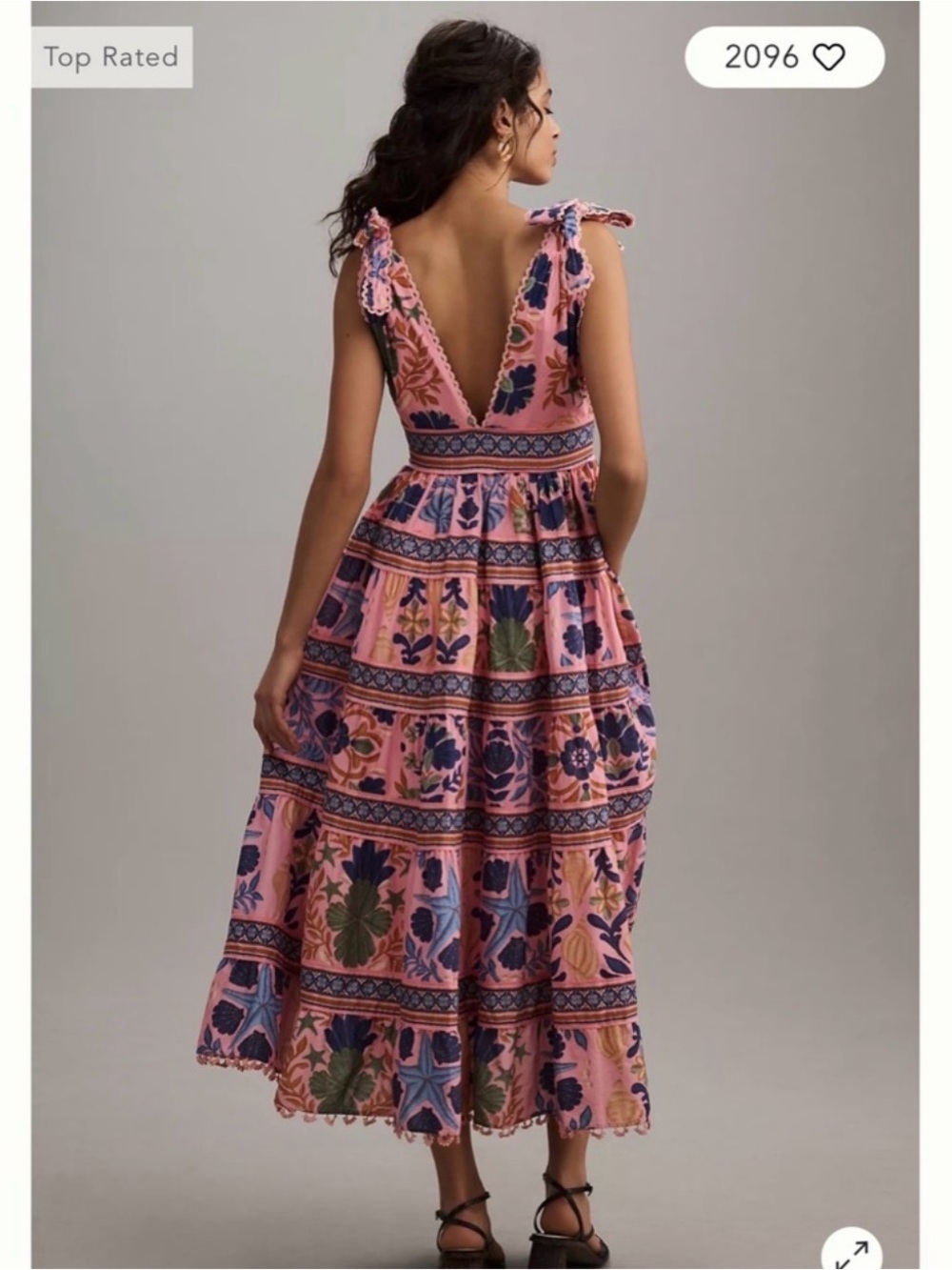 Farm Rio Seashell Tapestry Sleeveless Midi Dress size Medium - Picture 2 of 7